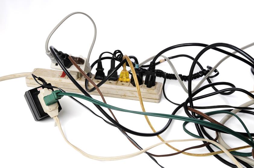 Overloaded power strip