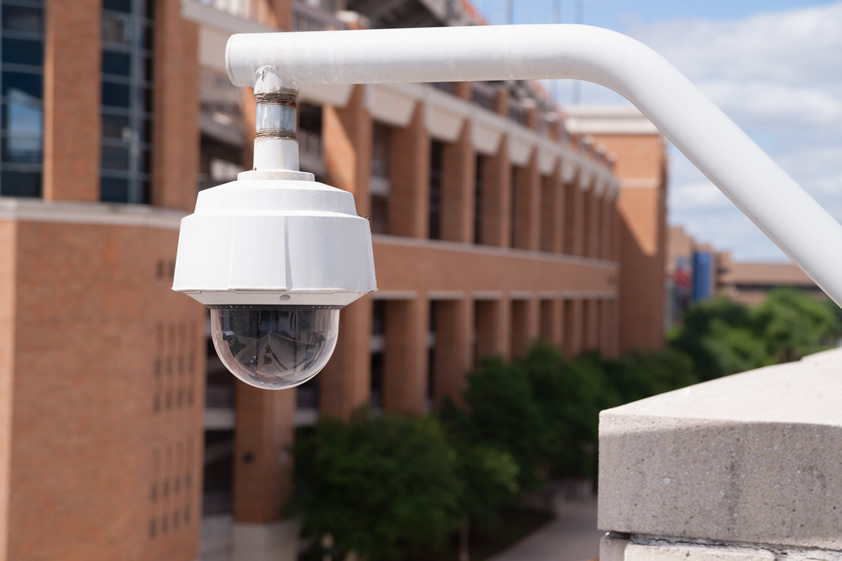 College campus security camera