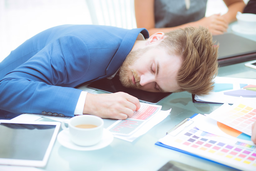 Sleeping at bad meeting